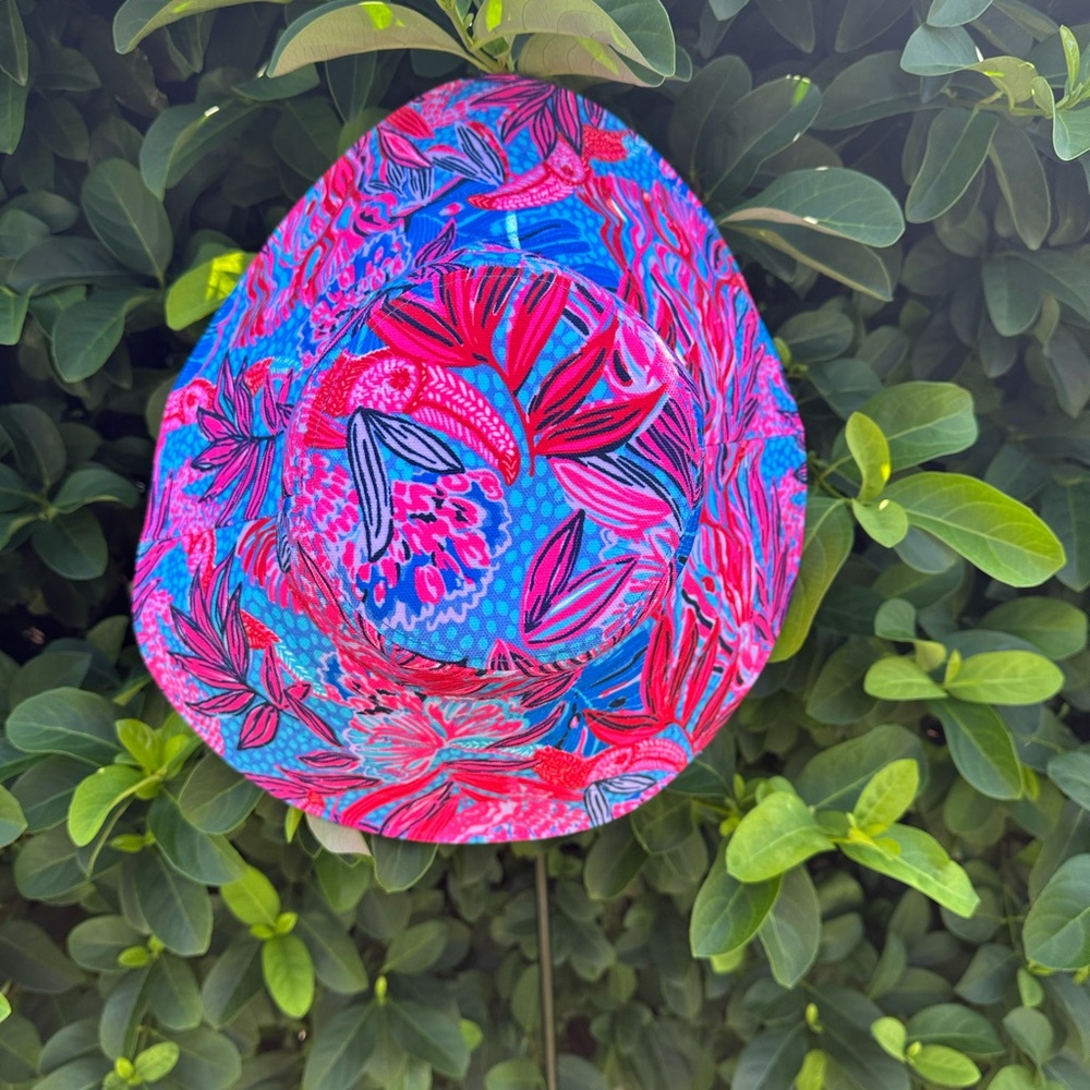 Lilly Pulitzer Vibrant Pink and Blue Hat